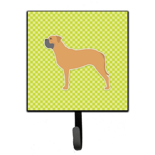 Carolines Treasures Bullmastiff Checkerboard Green Leash or Key Holder BB3871SH4 - main